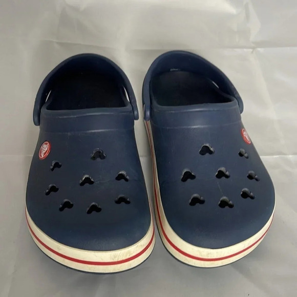 DISNEY X Crocs Collab Parks Mickey Cutout White Red Navy Blue Men 4 Ladies 6 - Picture 5 of 12
